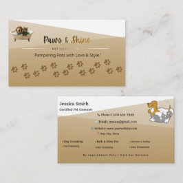 Kontaktkarte für anpassbaren Hund- und Katzfriseur Visitenkarte