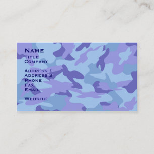 Kontaktkarte für die blaue Camouflage/Visitenkart Visitenkarte