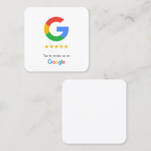 Kontaktlose Google-Überprüfungskarte Quadratische Visitenkarte