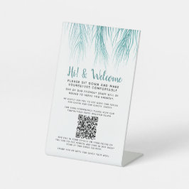 Kontaktlose QR-Code-Gastregister-Palette Sockelschild