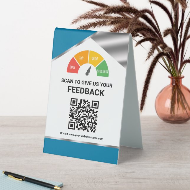 Kontaktlose QR-Code Kundenanfrage Tischaufsteller (In Situ (Tisch))