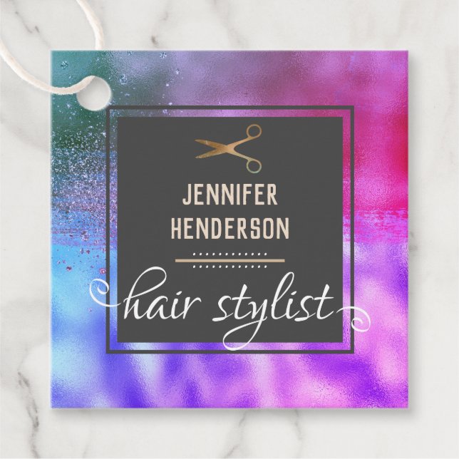 Kontaktmarke für Haarstempel Geschenkanhänger (Vorderseite)