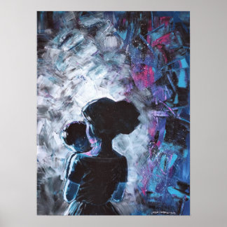 Kontemplation - Acrylmalerei Poster