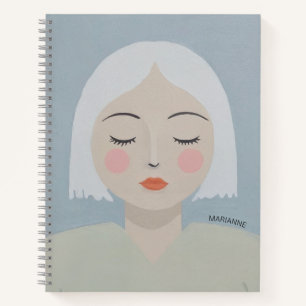 Kontemplation - Minimalistisches Portrait Notizbuch