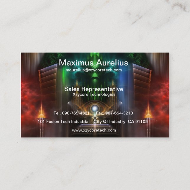 Kontemplation Oz Fraktal Art Business Card Visitenkarte (Vorderseite)