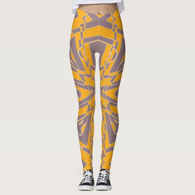 Kontempo-Box Senf Plane Leggings (Vorderseite)