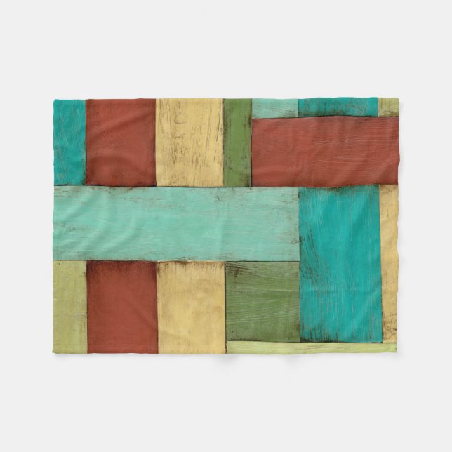 Kontempoare Küste mehrfarbige Malerei Fleecedecke (Vorderseite (Horizontal))