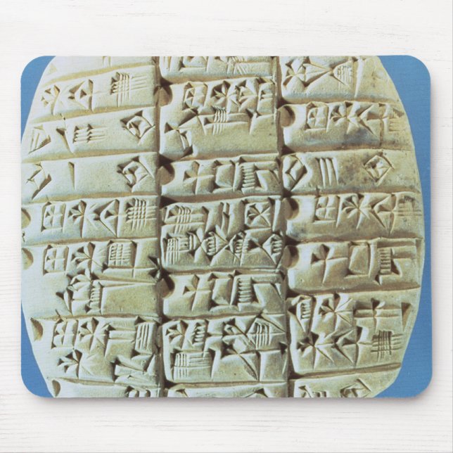 Konten legen mit keilförmigem Skript, c.2400 BC Mousepad (Vorne)