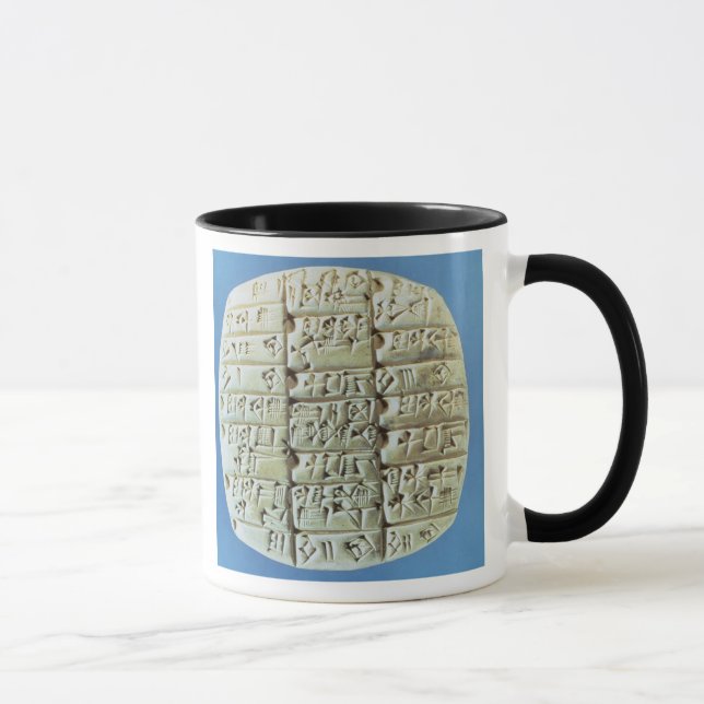 Konten legen mit keilförmigem Skript, c.2400 BC Tasse (Rechts)