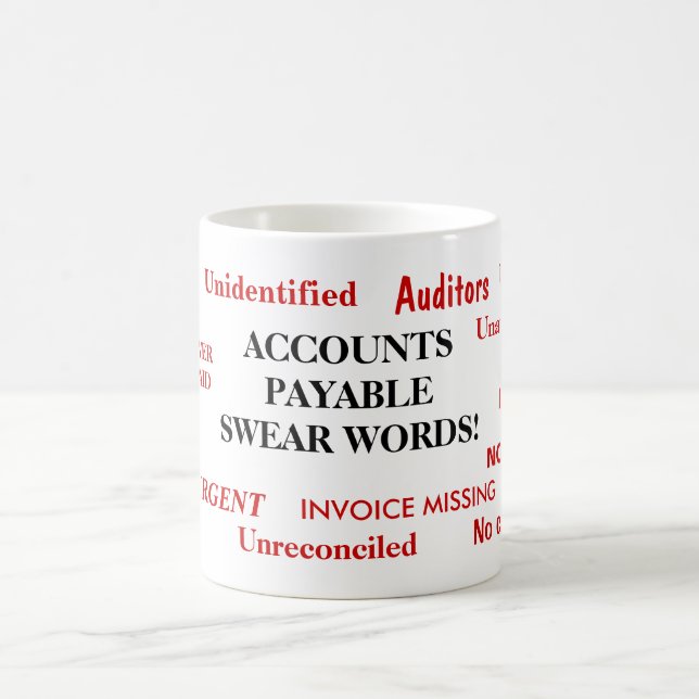Konten zahlbare Swear Words! Joke Tasse (Mittel)