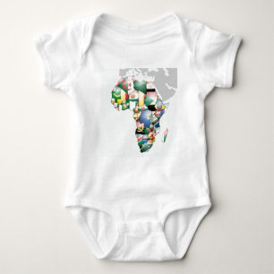 Kontinent Afrika Schöne Mama Afrika farbenfroh Baby Strampler