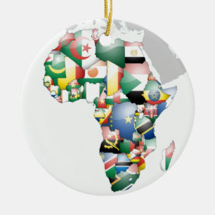 Kontinent Afrika Schöne Mama Afrika farbenfroh Keramikornament