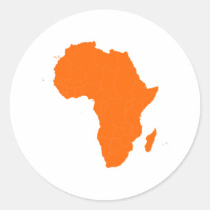 Kontinent Afrikas Runder Aufkleber