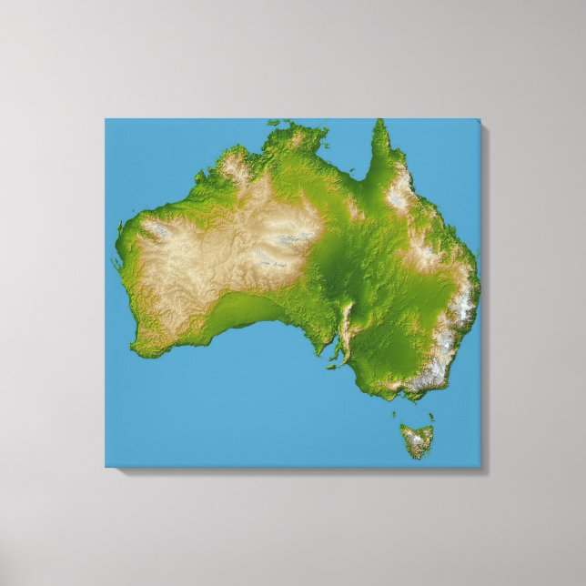 Kontinent Australiens Leinwanddruck (Vorderseite)