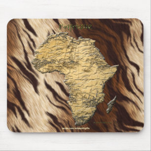 Kontinentale Karte Afrikas auf den Imitate Hinterg Mousepad