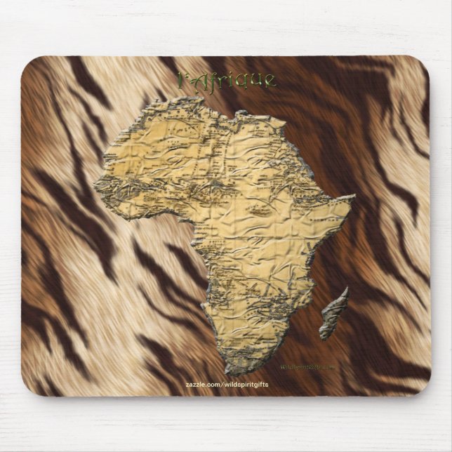 Kontinentale Karte Afrikas auf den Imitate Hinterg Mousepad (Vorne)