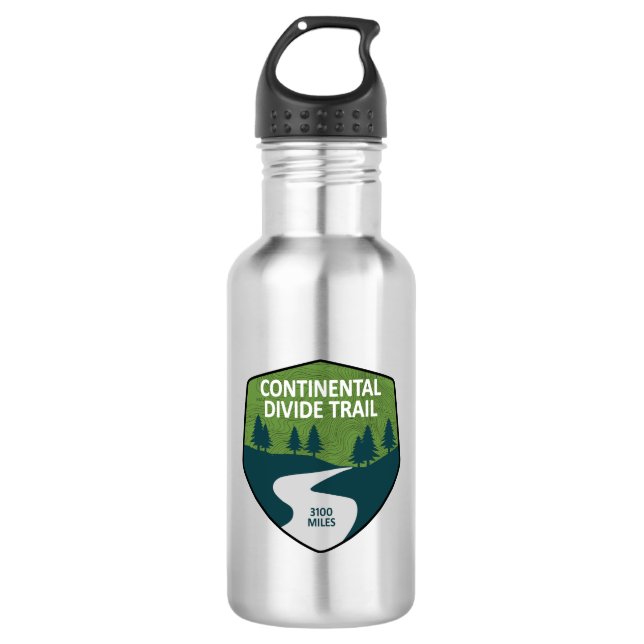 Kontinentaler Trennweg Edelstahlflasche (Vorderseite)