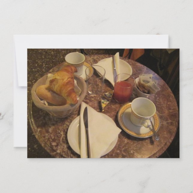 Kontinentales Frühstück Einladung (Vorderseite)