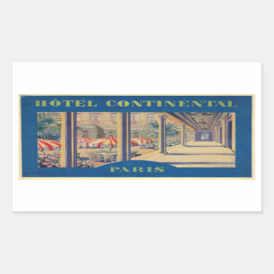 Kontinentales Hotel (Paris) Rechteckiger Aufkleber