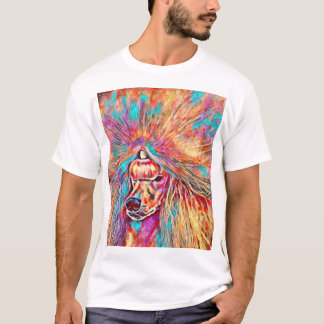 Kontinentalschnitt Pudel Kopf T-Shirt