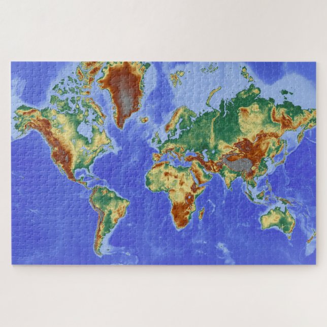 Kontinente des geografischen World Atlas (Horizontal)