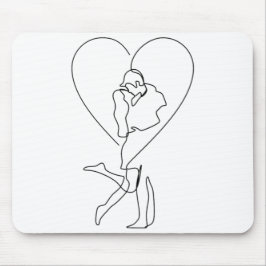 Kontinuierlicher zeichn von zwei Küssen an jedem S Mousepad