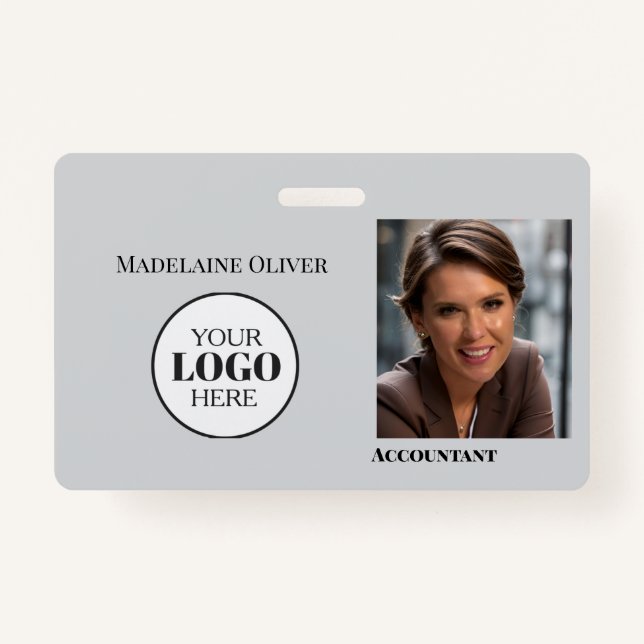 Kontoinhaber Mitarbeiter-ID Foto GreyLogo-Abzeiche Ausweis (Vorderseite)
