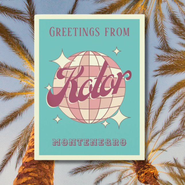 Kontor Montenegro Urlaub Retro Vintage Postkarte (Von Creator hochgeladen)