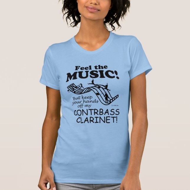 Kontrabass-Klarinette fühlen die Musik T-Shirt (Vorderseite)