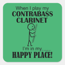 Kontrabass Klarinette Happy Place Aufkleber