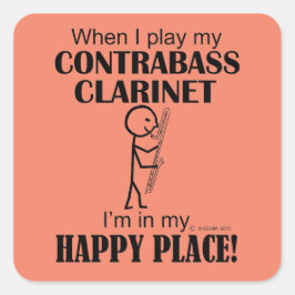 Kontrabass Klarinette Happy Place Aufkleber
