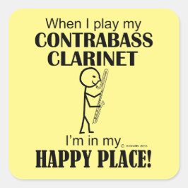 Kontrabass Klarinette Happy Place Aufkleber