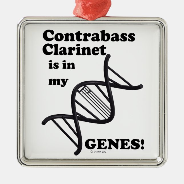 Kontrabass-Klarinette ist in meinen Genen Silbernes Ornament (Vorne)