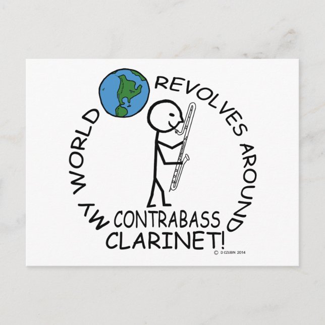 Kontrabass-Klarinette - Weltumdrehungen Postkarte (Vorderseite)