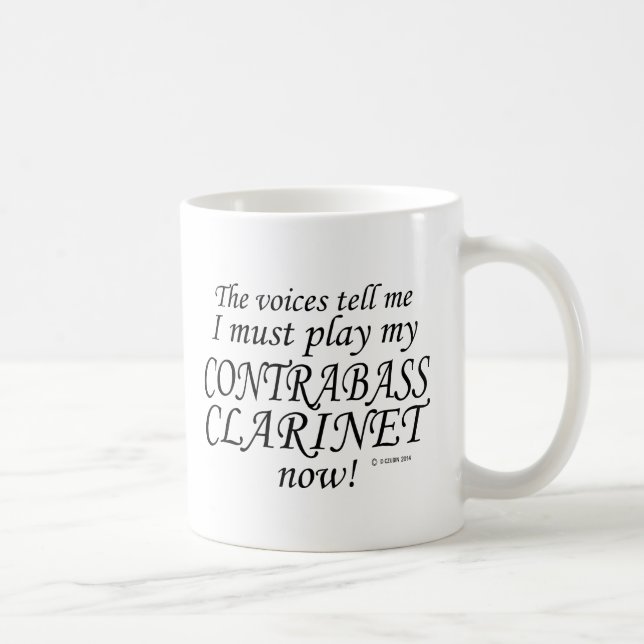 Kontrabass Klarinettenstimmen sagen, müssen spiele Kaffeetasse (Rechts)