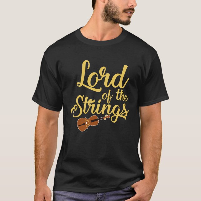 Kontrabass-Musik-Orchester Lord-Of The Strings T-Shirt (Vorderseite)