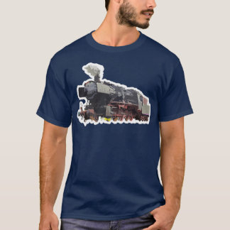 Kontrastgestaltung der Lokomotive für Zugliebhaber T-Shirt