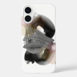 Kontrastminimale Abstrakte Art iPhone 16 Fall Hülle
