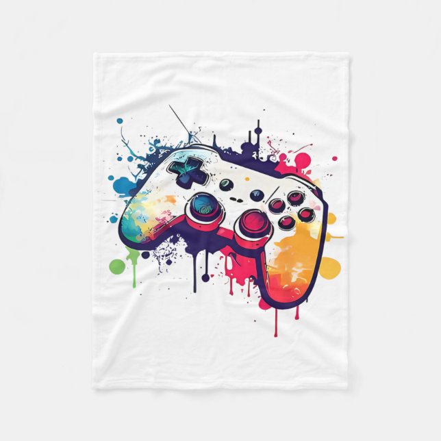 Kontrolle aller Videospielcontroller-Gamer Fleecedecke (Vorderseite)
