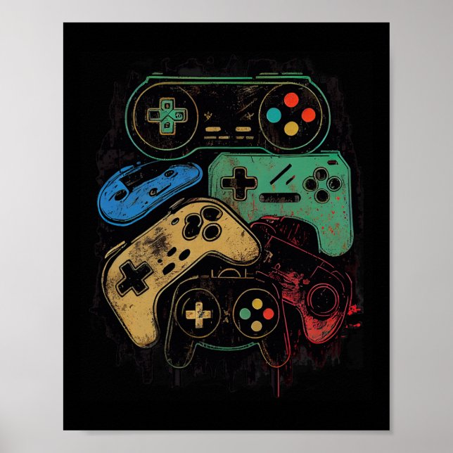 Kontrolle aller Videospielcontroller-Gamer Poster (Vorne)