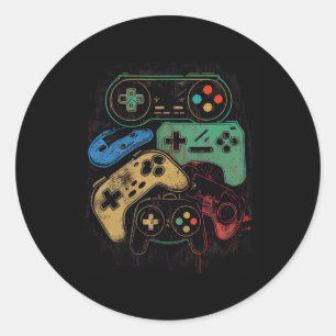 Kontrolle aller Videospielcontroller-Gamer Runder Aufkleber