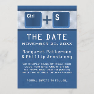 Kontrolle der Computerschlüssel Save the Date, bla Date