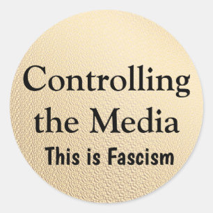 Kontrolle der Medien Runder Aufkleber