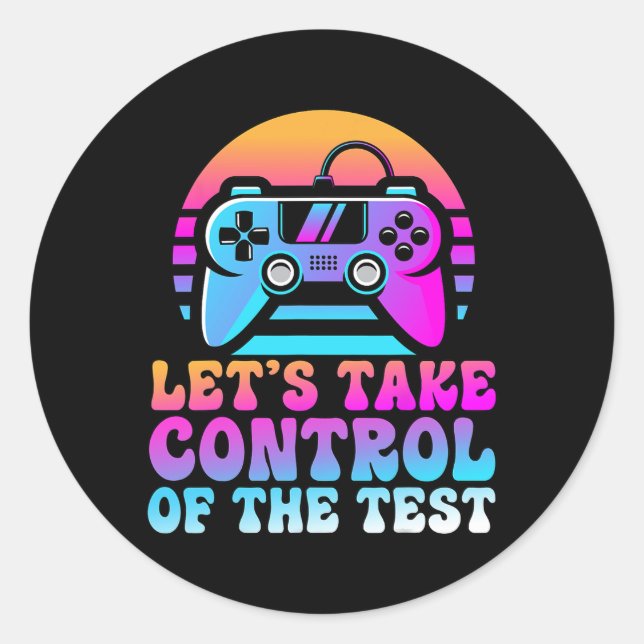 Kontrolle des Testtages - Game Lovers Testing Runder Aufkleber (Vorderseite)