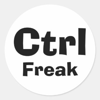 Kontrolle Freak Runder Aufkleber