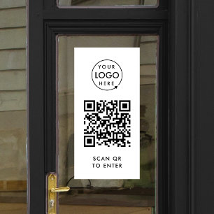 Kontrolle für den QR-Codezugriff Scan to Enter O Fensteraufkleber