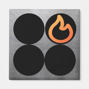 Kontrolle für die Hinterseite des Druckknopfs Magnet