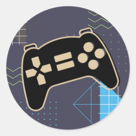 Kontrolle Gamer Runder Aufkleber