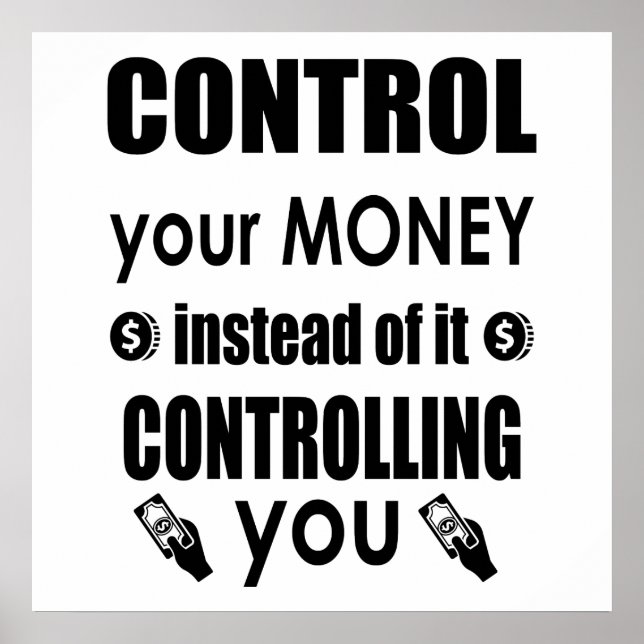Kontrolle Ihres Geldes Dave Ramsey Zitat Poster (Vorne)