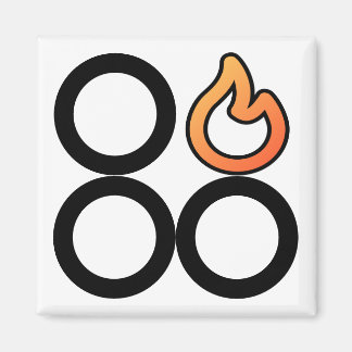 Kontrolle-Magnet für das Label "Stove Knob, hinter Magnet
